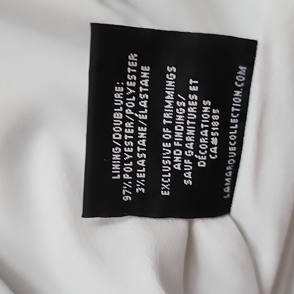 NWT LaMarque luxury white leather jacket size medium - Picture 14 of 17